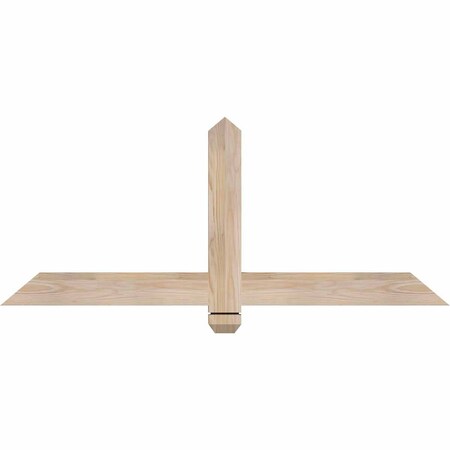 Ekena Millwork Eugene Smooth Timber Gable Bracket, Douglas Fir, 48"W x 20"H x 1 1/2"D x 3 1/2"F, 10/12 Pitch GBW048X20X0204EUG00SDF